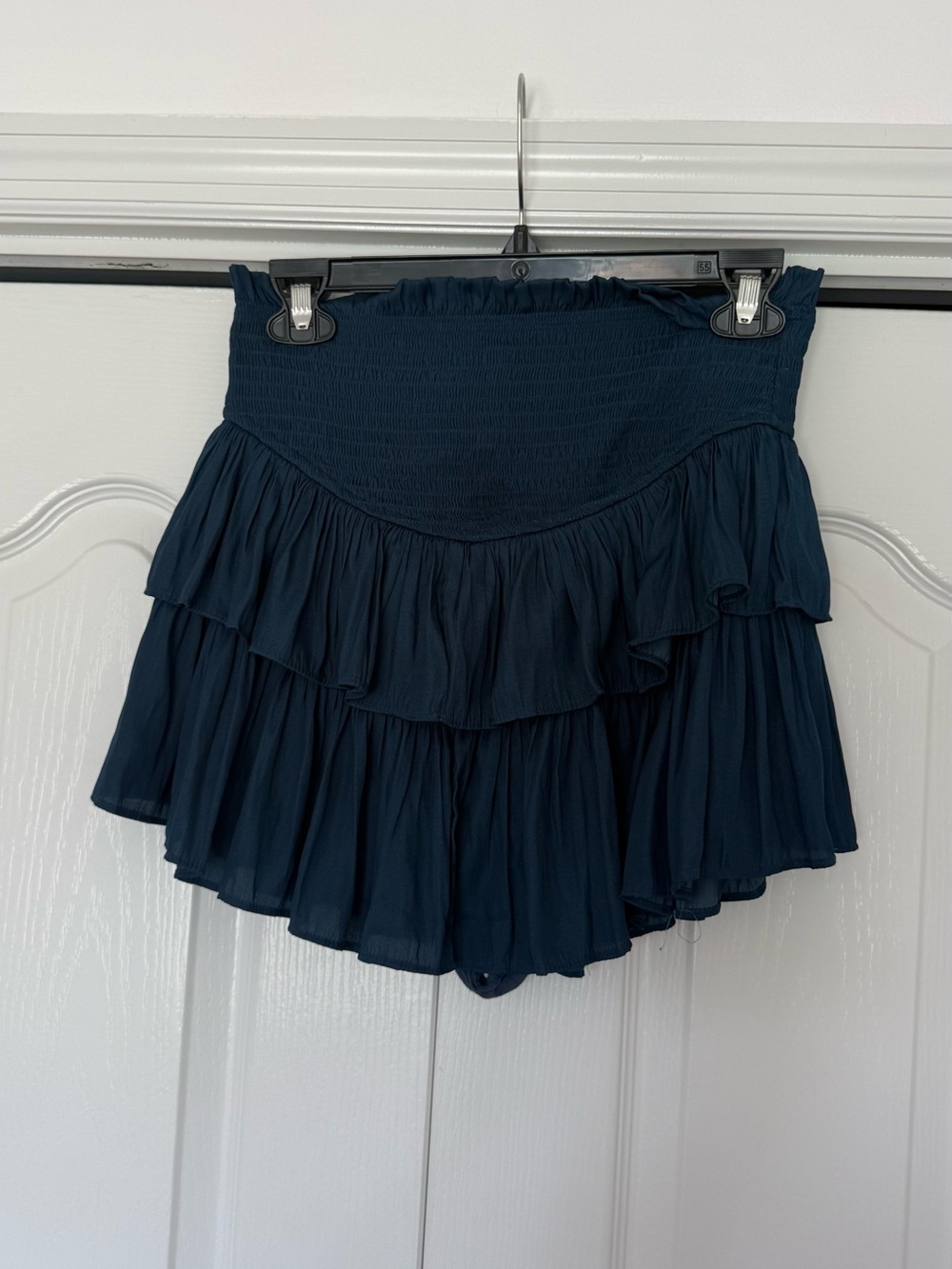 Women’s Tiered Ruffle Mini Skirt - Navy